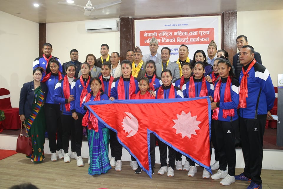President, Vice President congratulate Nepali Women Volleyball Team